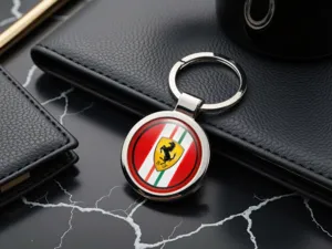Ferrari Personalized Keychains Glossy Classy Metal